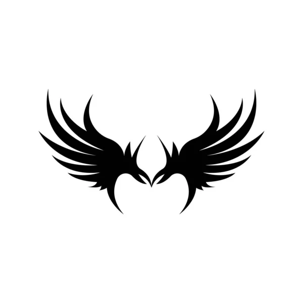 Design Des Flügellogos Vektor Adler Falkenflügel Schönheit Fliegender Vogel Illustrationssymbol — Stockvektor