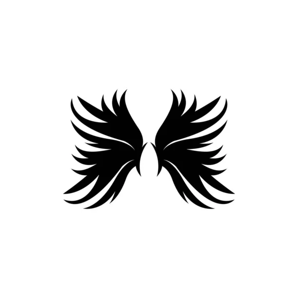 Wing Logo Design Vector Falcon Wings Beauty Flying Bird Illustration — 스톡 벡터
