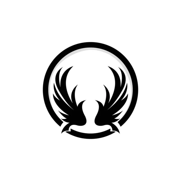 翼徽设计 矢量鹰猎鹰翼 美丽飞鸟 图例符号 — 图库矢量图片