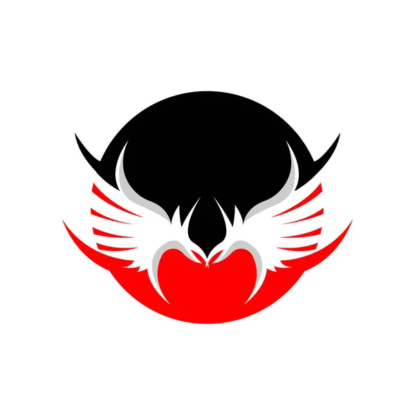 Diseño Del Logotipo Del Ala Alas Halcón Águila Vectorial Pájaro — Archivo Imágenes Vectoriales