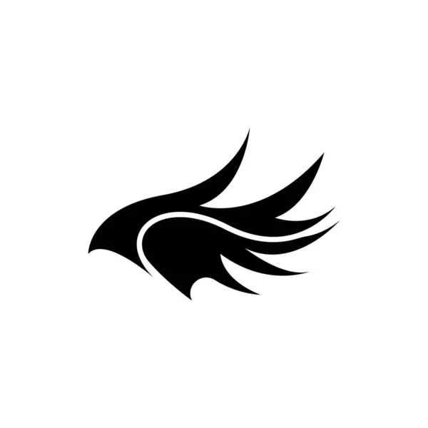 Kanat Logosu Tasarımı Vektör Kartal Şahin Kanatları Güzel Uçan Kuş — Stok Vektör