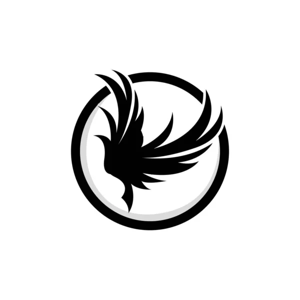 Projekt Logo Skrzydła Skrzydła Orła Wektora Ptak Latający Piękności Symbol — Wektor stockowy
