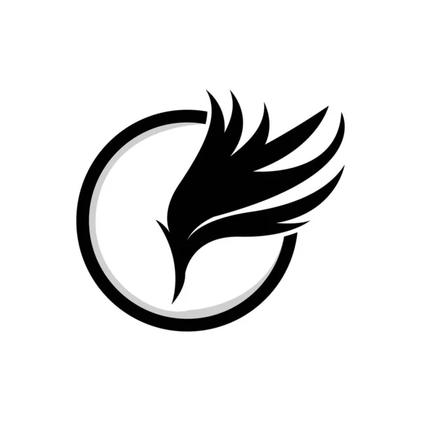 Diseño Del Logotipo Del Ala Alas Halcón Águila Vectorial Pájaro — Vector de stock