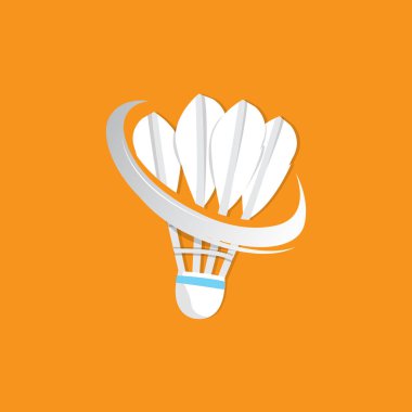 Badminton Logo Tasarımı, Spor Vektörü, Shuttlecock Logosu, Badminton Turnuvası, Basit Minimalist Rozet