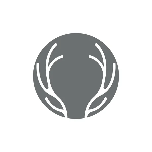 鹿角标志 动物向量 极小设计 图例符号图标 — 图库矢量图片