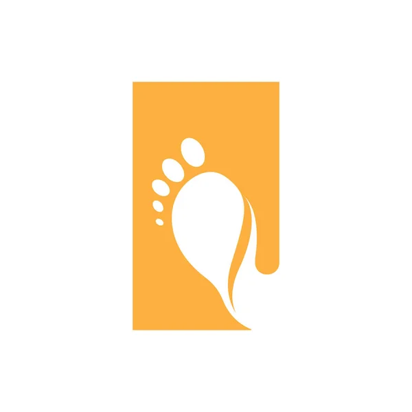 Foot Care Logo Design Health Illustration Woman Pedicure Salon Vector — 스톡 벡터