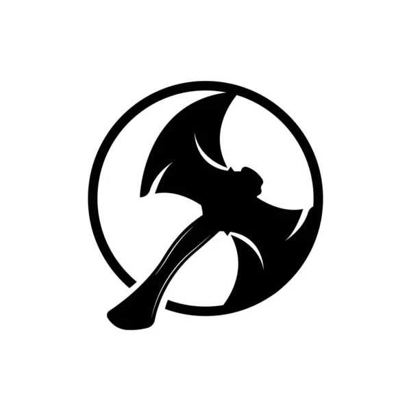Дизайн Логотипу Сокири Етикетка Різання Столярних Виробів Lumberjack Значок — стоковий вектор