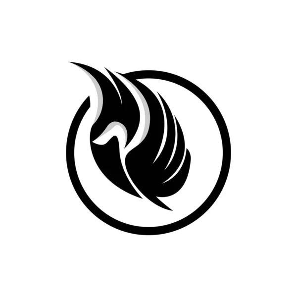 Logo Swan Vector Desain Template Ilustración — Archivo Imágenes Vectoriales