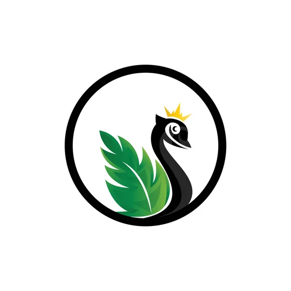 Logo Swan Vector Desain Template Illustration — Stock Vector