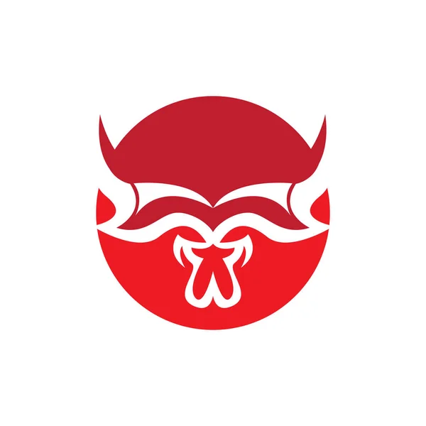 Buffalo Logo Viehzucht Tiervektor Büffelkopf Design Einfache Vorlage Silhouette — Stockvektor