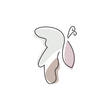 Kelebek Logosu, Güzel Kanatlı Hayvan Tasarımı Dekoratif Hayvanlar, Ürün Markaları