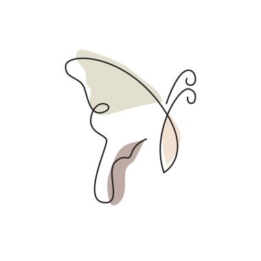 Kelebek Logosu, Güzel Kanatlı Hayvan Tasarımı Dekoratif Hayvanlar, Ürün Markaları