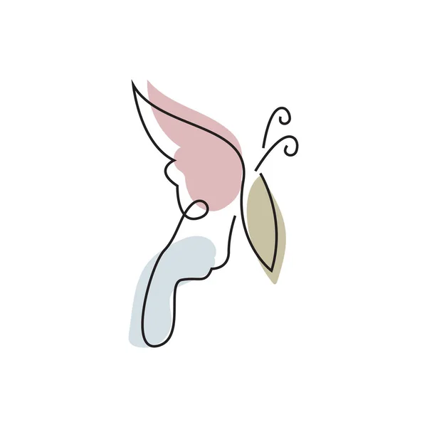 Logo Papillon Conception Animale Avec Belles Ailes Animaux Décoratifs Marques — Image vectorielle