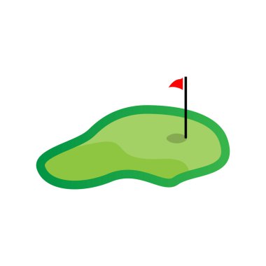 Golf Logosu Tasarımı, Tasarım Vektör Golf Topu ve Golf Kulübü Turnuvası İllüstrasyon Şablonu