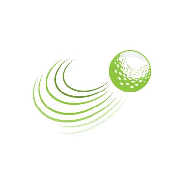 Golf Logosu Tasarımı, Tasarım Vektör Golf Topu ve Golf Kulübü Turnuvası İllüstrasyon Şablonu