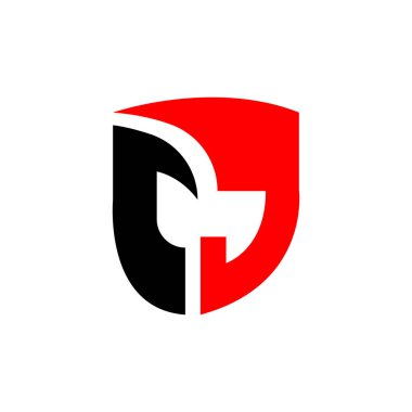 Shield Logo, Antivirus Protection Security Vector, Simple Gaming Logo Shield Design