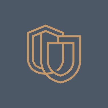 Shield Logo, Antivirus Protection Security Vector, Simple Gaming Logo Shield Design