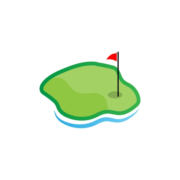 Golf Logo Design Design Vector Golf Ball Golf Club Toernooi — Stockvector