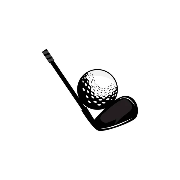 Golf Logo Design Design Vector Golf Ball Golf Club Tournament — Stock Vector