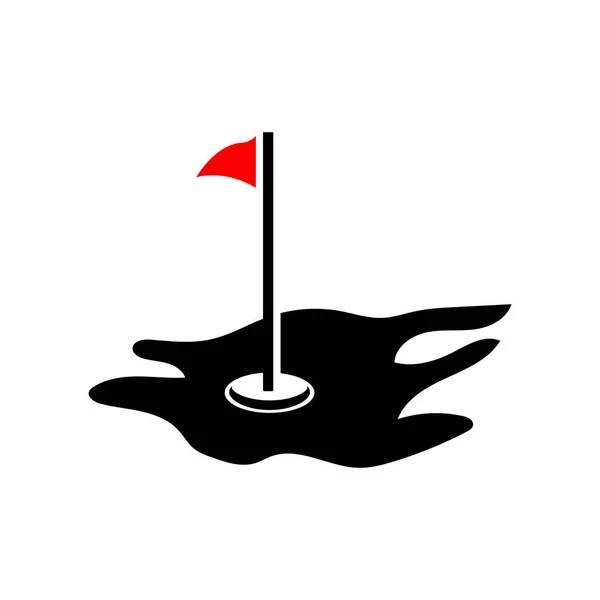 Design Logotipo Golfe Design Vector Golf Ball Golf Club Tournament —  Vetores de Stock