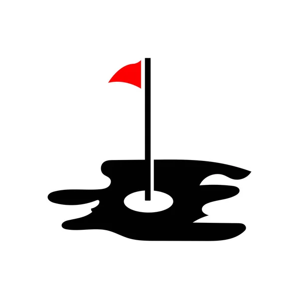 Design Logotipo Golfe Design Vector Golf Ball Golf Club Tournament — Vetor de Stock