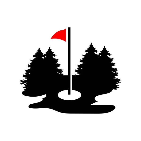 디자인 Vector Golf Ball Golf Club Tournament Illustration Template — 스톡 벡터
