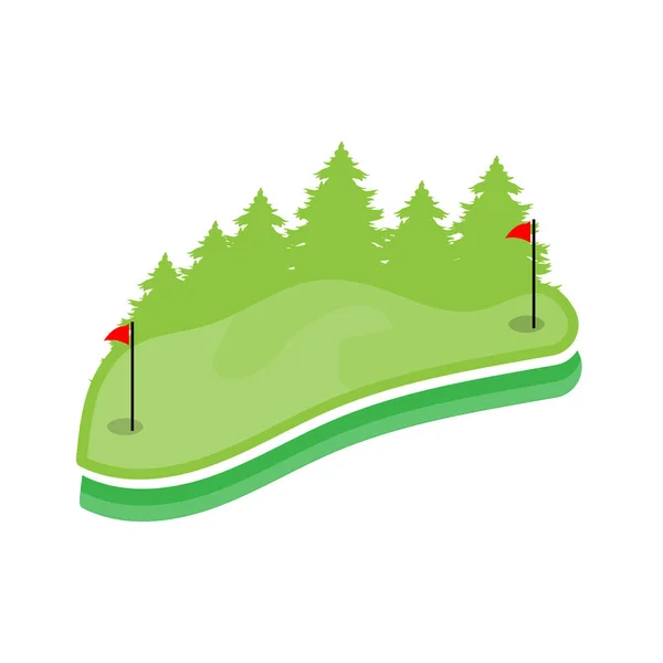 Logo Golf Progettazione Sfera Golf Vettoriale Progettazione Torneo Del Randello — Vettoriale Stock