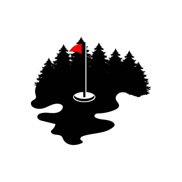 Σχεδιασμός Λογοτύπου Γκολφ Σχεδιασμός Vector Golf Ball Golf Club Tournament — Διανυσματικό Αρχείο