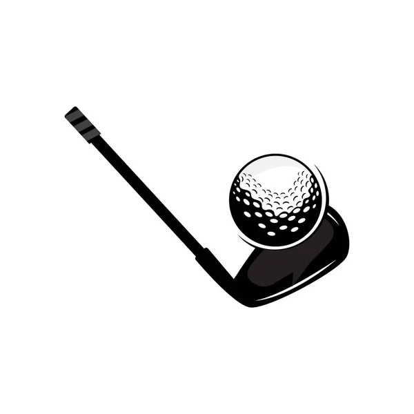 Golf Logo Design Design Vector Golf Ball Golf Club Toernooi — Stockvector