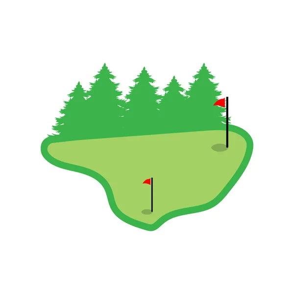 Golf Logo Design Design Vector Golf Ball Golf Club Tournament — Stock Vector
