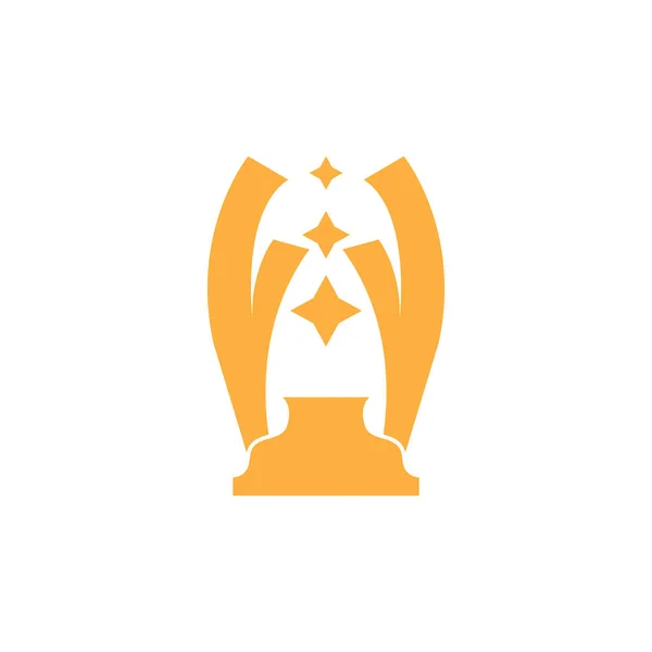 Logotipo Troféu Vetor Vencedor Para Torneio Dos Esportes Ilustração Criativa — Vetor de Stock