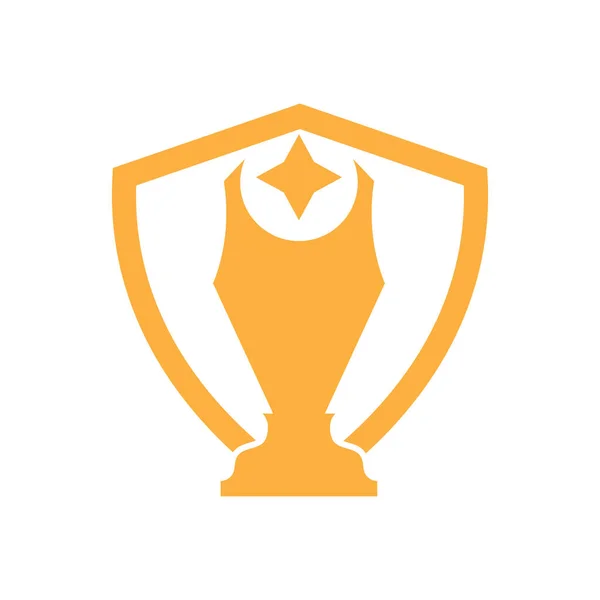 Trophy Logo Winning Vector Sports Tournament Creative Unique Illustration — Stock Vector