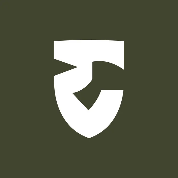 Shield Logo Antivirus Protection Security Vector Simple Gaming Logo Shield — Wektor stockowy
