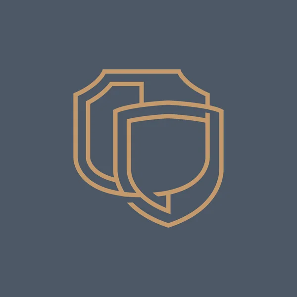 Shield Logo Antivirus Protection Security Vector Simple Gaming Logo Shield — Stok Vektör
