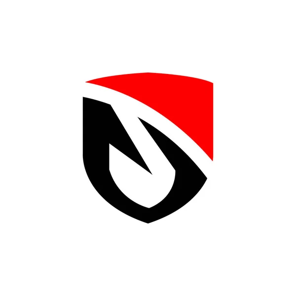 Shield Logo Antivirus Protection Security Vector Simple Gaming Logo Shield — Vector de stock