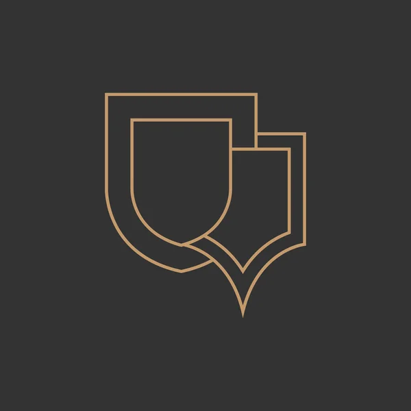 盾牌标志 防病毒保护安全载体 简单的游戏标志盾牌设计 — 图库矢量图片