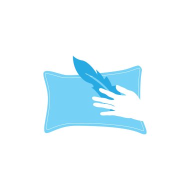 Pillow Logo, Bed and Sleep Design, Vector Illustration of Dream Icon