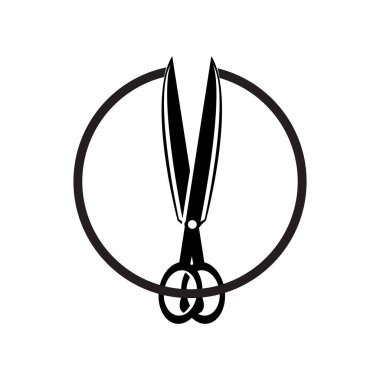 Makas Logosu, Shaver Vector, Basit Berber Dükkanı Tasarımı, Simge, Arkaplan, Sembol, Şablon