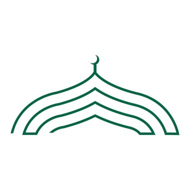 Mosque Logo, Islamic Worship Design, Eid Al Fitr Mosque Building Vector Icon Template, Ramadan, Eid Al Adha