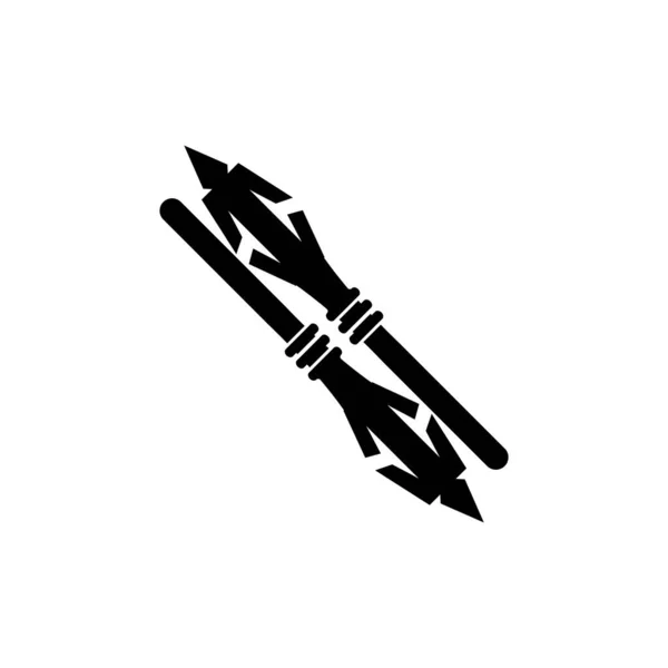 Arrowhead Spear Logo Arrow Hunting Hipster Weapon Design Modelo Ilustração —  Vetores de Stock