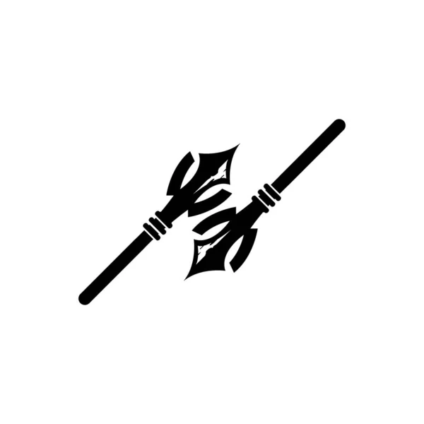 Pfeilspitze Speer Logo Pfeiljagd Hipster Weapon Design Vektor Illustration Template — Stockvektor