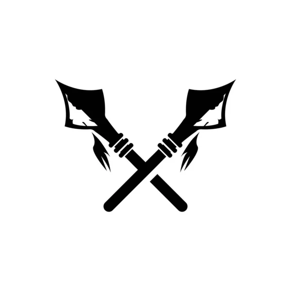 Arrowhead Spjut Logo Pilen Jakt Hipster Vapen Design Vektor Illustration — Stock vektor