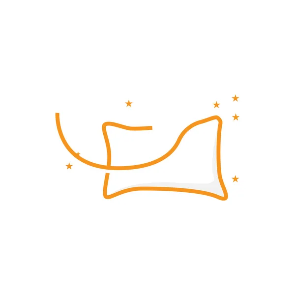 Logotipo Travesseiro Projeto Cama Sono Ilustração Vetor Ícone Sonho —  Vetores de Stock