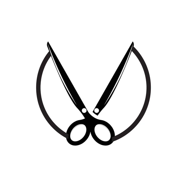 Ножиці Logo Shaver Vector Simple Barber Shop Design Icon Background — стоковий вектор