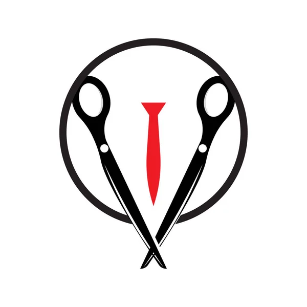 Makas Logosu Shaver Vector Basit Berber Dükkanı Tasarımı Simge Arkaplan — Stok Vektör