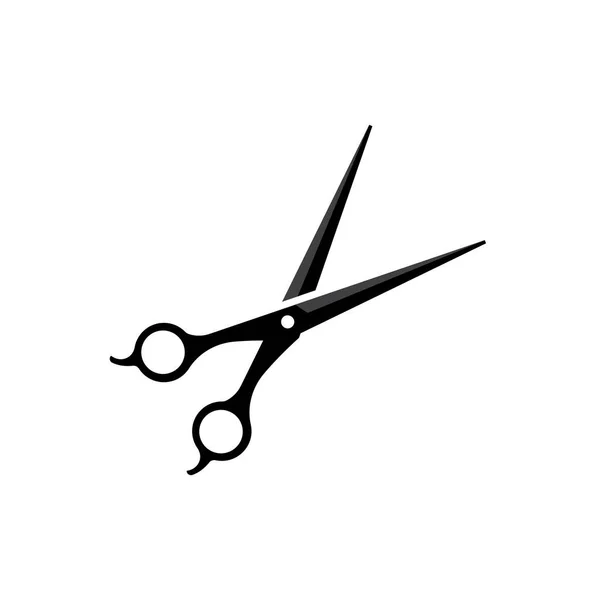 Logo Nożyczek Wektor Golarki Prosty Salon Fryzjerski Ikona Tło Symbol — Wektor stockowy