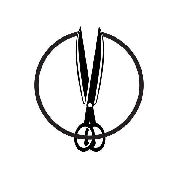 Makas Logosu Shaver Vector Basit Berber Dükkanı Tasarımı Simge Arkaplan — Stok Vektör