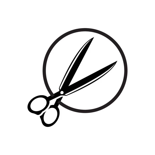 Schaar Logo Scheerapparaat Vector Eenvoudige Kapper Design Pictogram Achtergrond Symbool — Stockvector