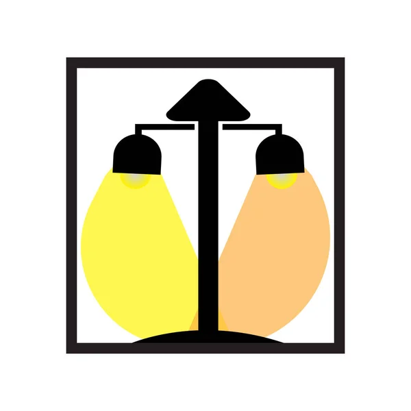 Projeto Logotipo Lâmpada Lanterna Vetor Iluminação Vida Ilustração Logotipo Lâmpada — Vetor de Stock