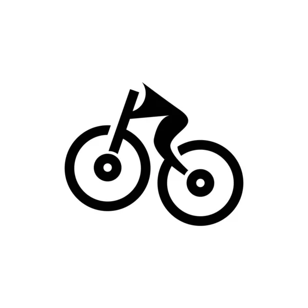 Cykel Logo Fordon Vektor Cykel Silhuett Ikon Enkel Design Inspiration — Stock vektor
